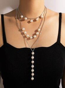 Cizoe 1920s Pearls Necklace Fashion Faux Pearls Gatsby Accessories Vintage  Costume Jewelry Cream Long Necklace for Women