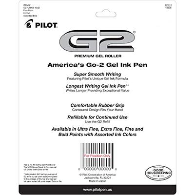 Pilot, G2 Premium Gel Roller Pens, Fine Point 0.7 mm, Assorted Colors, Pack  of 8 - Yahoo Shopping