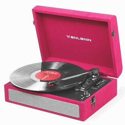 Bluetooth Record Player Turntable,3-Speed Turntable Vinyl Record Player FM  Radio with 2 Built-in Stereo Speakers,33 45 78RPM Vintage Phonograph