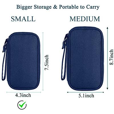 Bevegekos Small Electronics Carrying Case Bag, Travel Gadgets Organizer  Pouch for Tech & Accessories (Small, Navy Blue) - Yahoo Shopping