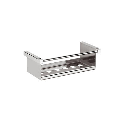 Floating Rectangular Shower Shelf with Rail - Seachrome