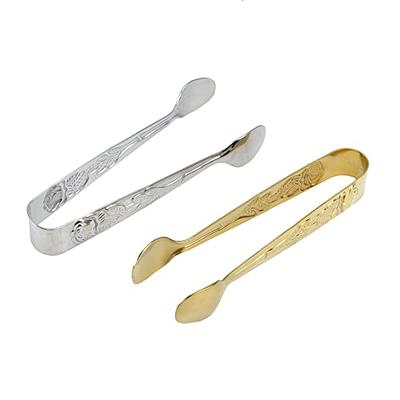 Mewutal 2 Pieces Sugar Tongs with Rose Pattern Mini Appetizers