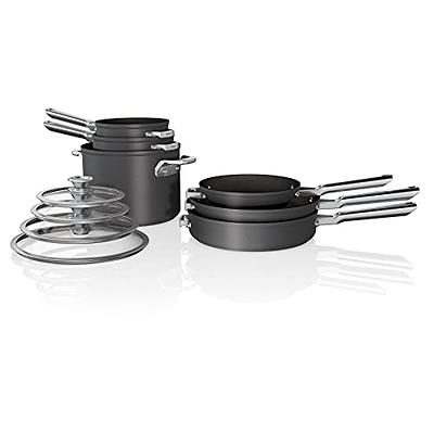 Oster Sangerfield 3 Piece 4 Quart Stainless Steel Saute Pan with Lid and Splatter Guard