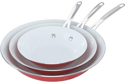 COOKER KING Non stick Frying Pan set, 3Piece Ceramic Pans,8+10+