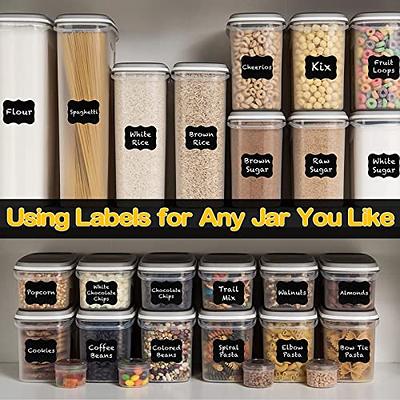  Chalkboard Labels Stickers, 120pcs Black Chalkboard Labels for  Containers with White Chalk Marker Reusable and Waterproof Chalk Labels  Blackboard Stickers for Storage Bins Container Glass Jars Cups : Office  Products