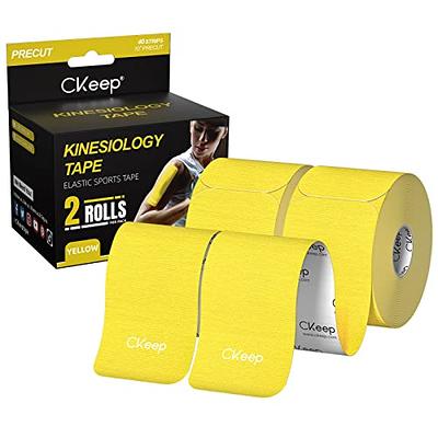 CKeep Kinesiology Tape (2 Rolls), Original Cotton Elastic Premium