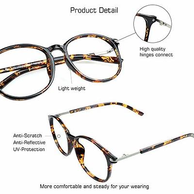 LifeArt Blue Light Blocking Glasses, Anti Eyestrain, Computer Reading  Glasses, Gaming Glasses, TV Glasses for Women Men, Anti Glare (Tortoise,  +0.25 Magnification) 