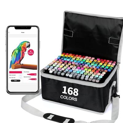 Brled 168+2 Colors Alcohol Markers, Free APP for Coloring, Dual Tips  Markers for Artists, Art Markers Drawing Markers for Adult and Kids  Coloring, Great Gift Idea. 