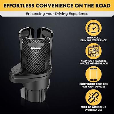 Dual Cup Holder Expander for Car, 2 in 1 Multifunctional Car Cup