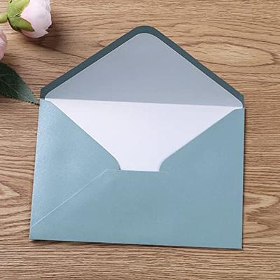 PONATIA 50 Pieces/lot A7 Envelopes, 5.25 X 7.5 Inches Dusty Blue Envelopes  Perfect For 5x7 Weddings Invitation Cards, Graduation Invite (Pearl White  Liner + Dusty Blue)… - Yahoo Shopping