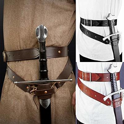 Medieval Leather Set Medieval Knight Leather Belt with Pouch Pirate Sword  Holster Knight Renaissance Costume Accessories for Costume Props Halloween