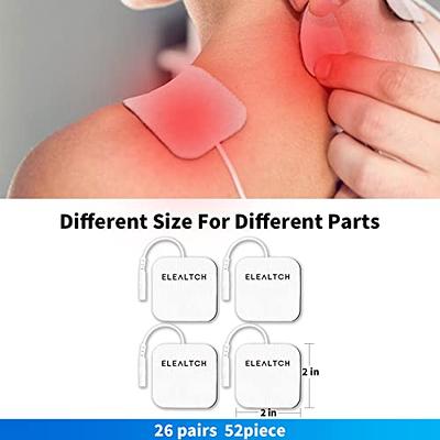 TENS Unit Pads, 40PCS Round Electrodes Pads, 1.25 Reusable Carbon  Electrotherapy Pads for EMS Muscle Stimulator, with 2.0 mm Pigtail  Connectors