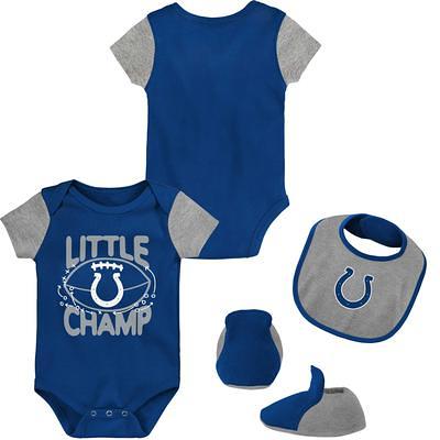 Indianapolis Colts Newborn & Infant Born To Win Two-Pack Long Sleeve  Bodysuit Set - Royal/Heathered