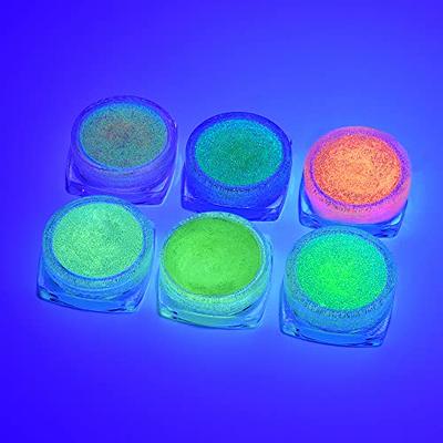 Glow in The Dark Glitter Gel for Women, 12 Colors Chunky Makeup Fine  Glitter, UV Black Light Glitter for Body/Face/Hair/Eyeshadow, Glitter for