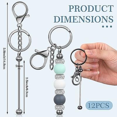 5Pcs/Set Mix Color Beadable KeyChain Bar Jewelry Crafts Blank