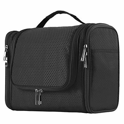 Pavilia Toiletry Bag for Men, Travel Toiletries Bag | Water-Resistant Dopp Kit, PU Leather Shaving Bag Organizer for Toiletry Accessories, Cosmetic