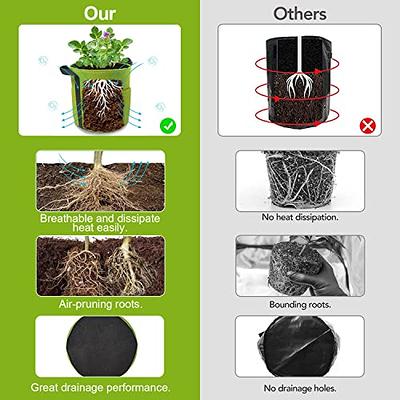 7 Gallon Potato Grow Bags, Heavy Duty Fabric Planting Pots with