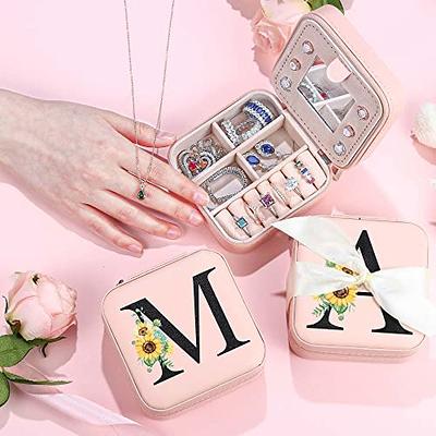 Parima Gifts for Women - Small Initial Jewelry Case Jewelry