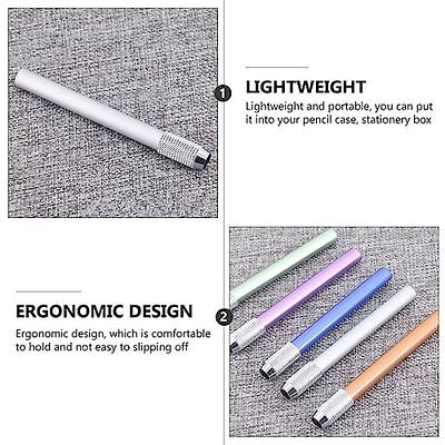 TEHAUX 5pcs Pencil Extenders, 4inch Stainless Steel Pencil