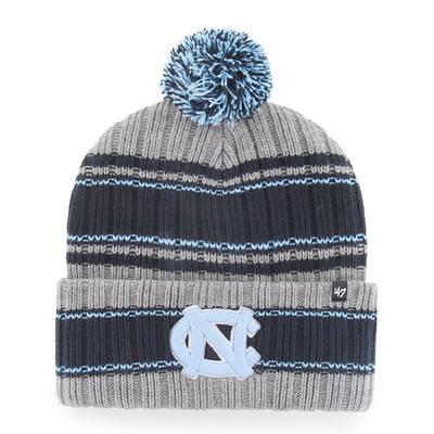 New Era Carolina Panthers Blue Patch Cuffed Knit Hat with Pom