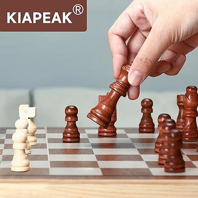 Handmade Leather Chess Board. Metal playing pieces included.