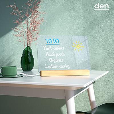 Clearance Acrylic Dry Erase Board with Light Up Stand, Glowing Acrylic  Message Board Desktop Memo Clear Erase Board Notepad LED Note Boards for  New