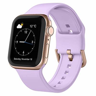 Uonles Luxury Designer Watch Band Compatible with Apple Watch 41mm 40mm 38mm, Soft Leather Replacement Band Strap Watch Band for iWatch Series 9/8/7/6/5/4/