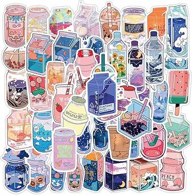 Tuqiso Cute Pink Stickers for Water Bottles Hydroflask, 50 Pack/PCS Waterproof Vinyl Aesthetic Vsco Stickers Laptop Skateboard Luggage Computer