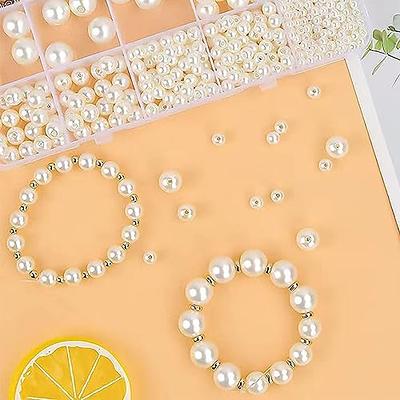 ZIQON 1000Pcs Pearl Beads for Bracelets Making, Pearl Beads for