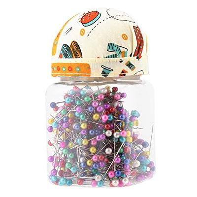 600PCS Sewing Pins for Fabric, Straight Pins with Colored Ball Glass Heads