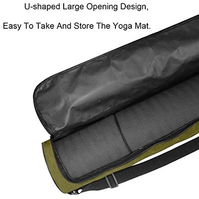 Yoga Mat Bag, Olive Green Exercise Yoga Mat Carrier Full-Zip Yoga
