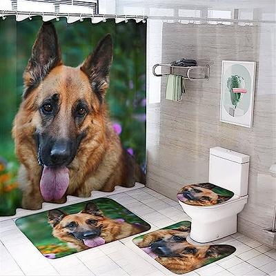 Printed Polyester Waterproof Shower Curtain Floor Mat Rug Small