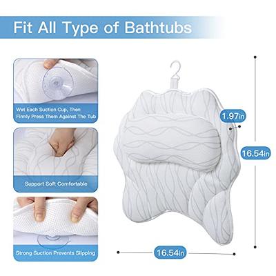 Comfortable 3D Spa Bath Pillow Bathtub Matress Full Body, Filling Ergonomic  Spa Bath Pillow for Luxury Bubble Bath Comfortable Soft Thick Waterproof