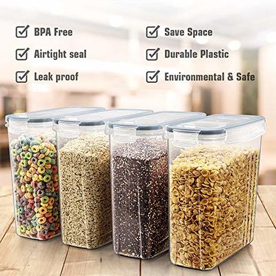 Wildone Cereal Storage Containers Set, Large BPA Free Plastic Airtight Food  Storage Containers 4L /135.3oz for Cereal, Flour, Sugar, 6 Piece Set Cereal  Dispensers with 20 Labels & Marker, Grey - Yahoo Shopping