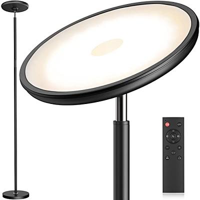 Gergo Floor Lamp, Remote Control with 4 Color Temperatures, LED Torchiere Floor Lamp with Adjustable Reading Lamp for Bedroom