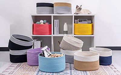 CubesLand Woven Basket for Shelves,Clothes Closet Storage Baskets