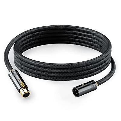 Basics XLR Microphone Cable for Speaker or PA System, All Copper  Conductors, 6MM PVC Jacket, 6 Foot, Black