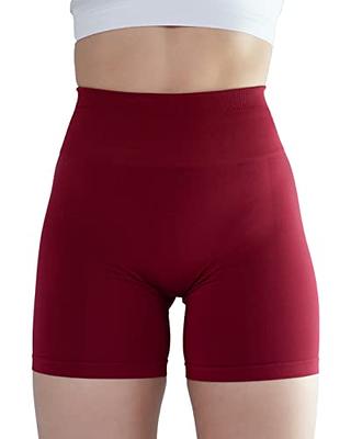 AUROLA Intensify Workout Shorts for Women Seamless Scrunch Short Gym Yoga  Running Sport Active Exercise Fitness Shorts Deep Red - Yahoo Shopping