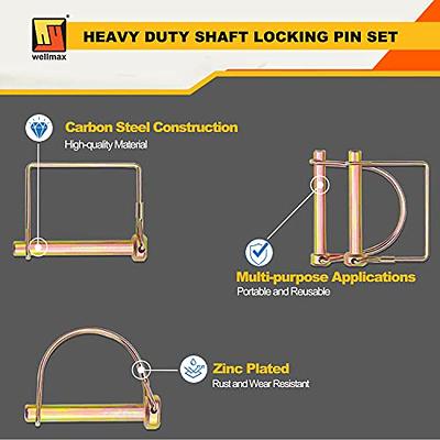 Wellmax 20 Pcs Shaft Locking Pin in 1/4, 5/16 and 3/8 Diameter Zinc