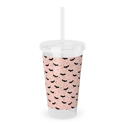 Dolly Plastic Tumbler with Straw - Pink - 24 oz