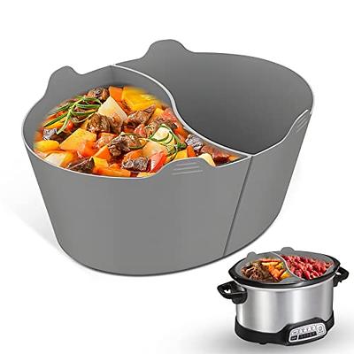 Slow Cooker Silicone Liner - Fits 7-8QT Oval Slow Cookers - Compatible with  7-8 Quart Crockpot and other oval slow cookers - Reusable, Food-Grade, BPA  Free and Dishwasher Safe - (Gray) - Yahoo Shopping