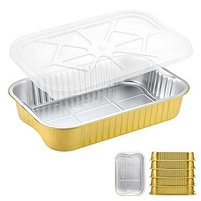  SuiXinCook Gold Aluminum Foil Pan with lids Heavy Duty