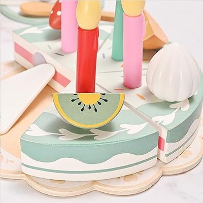 MONT PLEASANT Wooden Birthday Cake Toy for Toddler, Pretend Play Toy Wooden  Food Set for Kids Play Kitchen Accessories, Fake Cake Tea Party Set Toddler  Cutting Food Set Wooden Toy - Yahoo