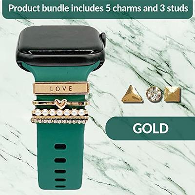 Creative Metal Watch Band Ornament For Apple Watch Diamond Bracelet  Decorative Ring Nails Wristbelt Charms Strap Accessories - AliExpress