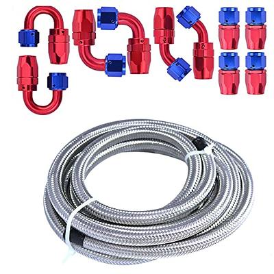 20FT 6AN 3/8 Braided Stainless Steel CPE Fuel Line Hose with 10PC Swivel Fitting  Hose Ends Adapter Kit - Yahoo Shopping