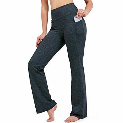 HDE Yoga Dress Pants for Women Straight Leg Pull On Pants with 8