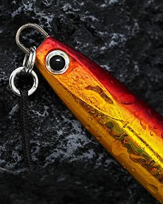 BLUEWING Speed Vertical Jigging Lure, Offshore Vertical Jig Deep Sea  Jigging Lures, Saltwater Jigs Fishing Lures for Tuna Salmon Snapper  Kingfish, Red/Gold,120g - Yahoo Shopping