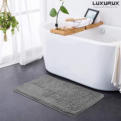 Yimobra Luxury Fluffy Bathroom Rugs, Super Elastic Soft Thick Plush Bath  Mat, Non-Slip Water Absorbent, Easier to Dry, Durable Shaggy Microfiber