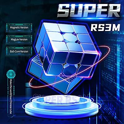 CuberShop Moyu Super RS3M V2 2023 MagLev UV Coated 3x3 Speed Cube (Magic  Clothes), moyu Super RS3 M V2 Professional 3x3 Stickerless MagLev, Upgraded