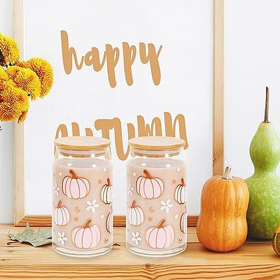 Whaline 2 Pack Fall Drinking Glasses 16oz Maple Leaf Glass Cup Fall Leaves  Iced Coffee Cup with Lid …See more Whaline 2 Pack Fall Drinking Glasses